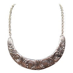 Choker en argent sterling, Ornato, fait à la main, Italie