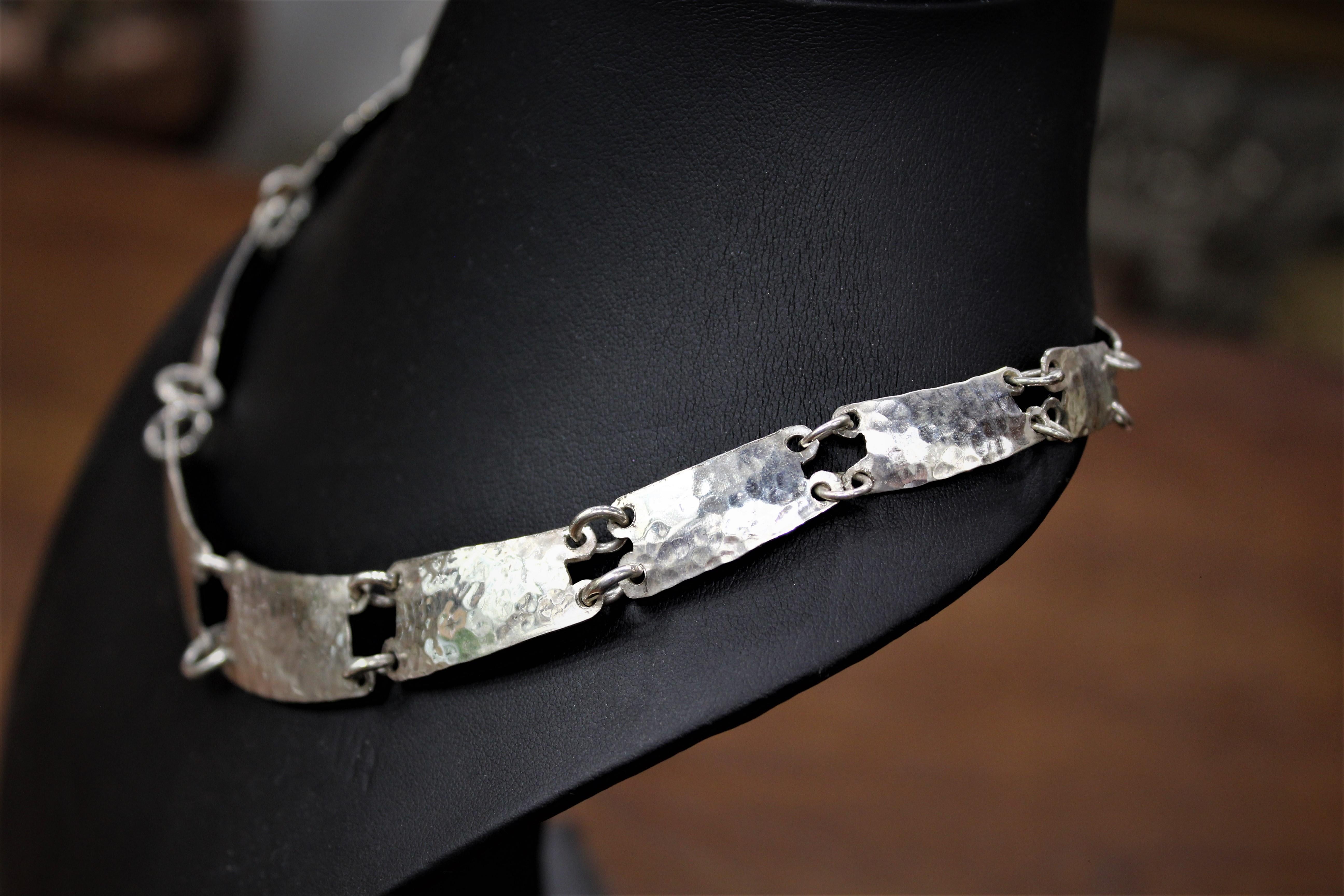 Sterling Silver, Choker, Piastrine, Handmade, Italy In New Condition For Sale In Firenze, IT