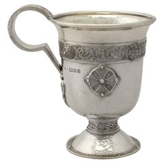 Sterling Silver Christening Mug by Asprey & Co. Ltd. in Lindisfarne Style