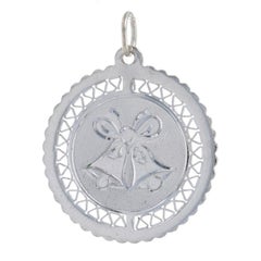 Sterling Silver Christmas Bells Charm - 925 Holiday Pendant