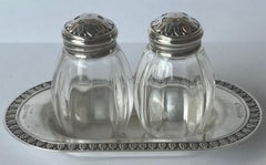 Sterling Silver Christofle "Malmaison" Salt & Pepper Set