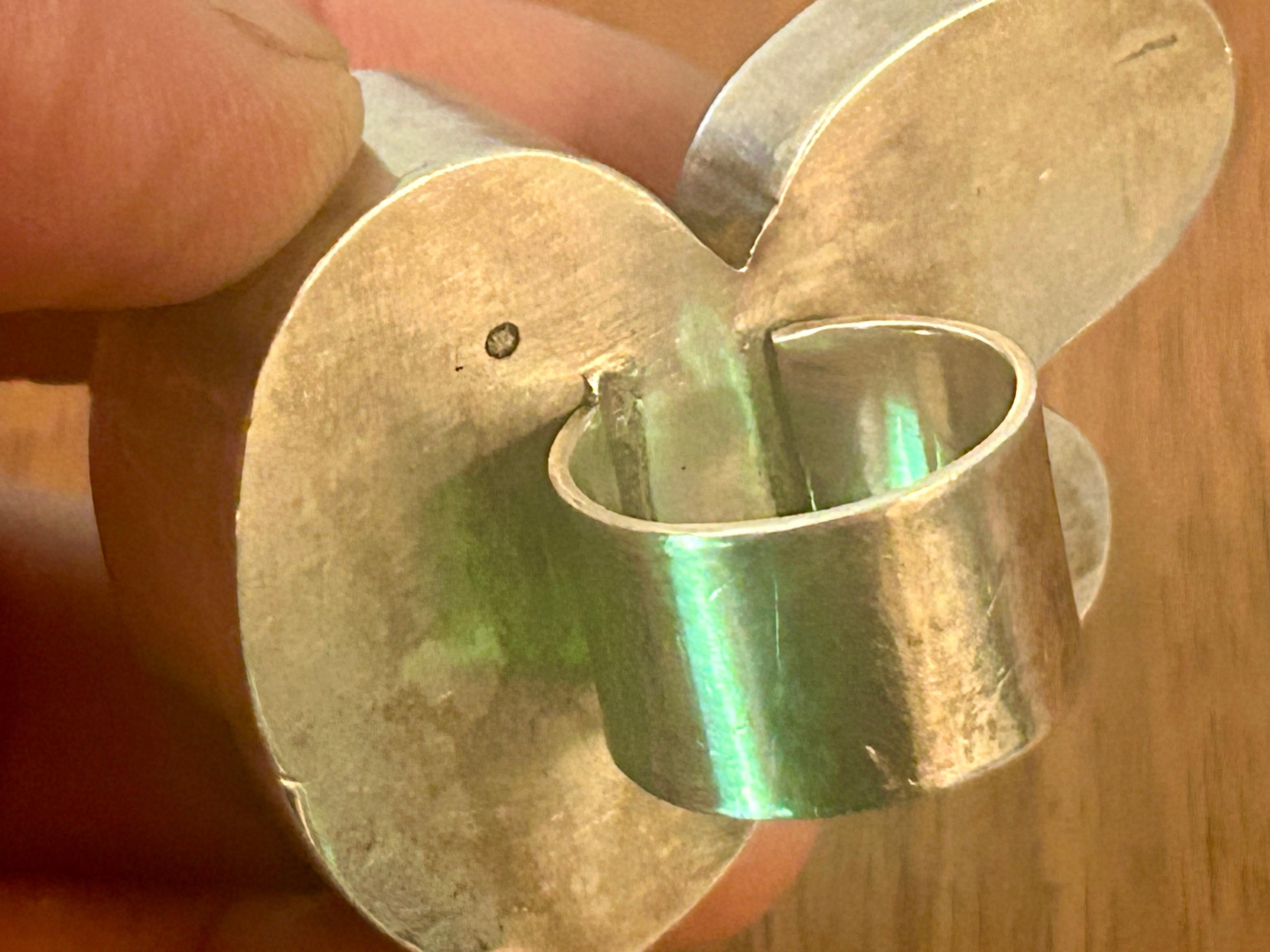 Anello in argento 925 Gioielli artigianali Heidi Abrahamson 2015 in vendita 4