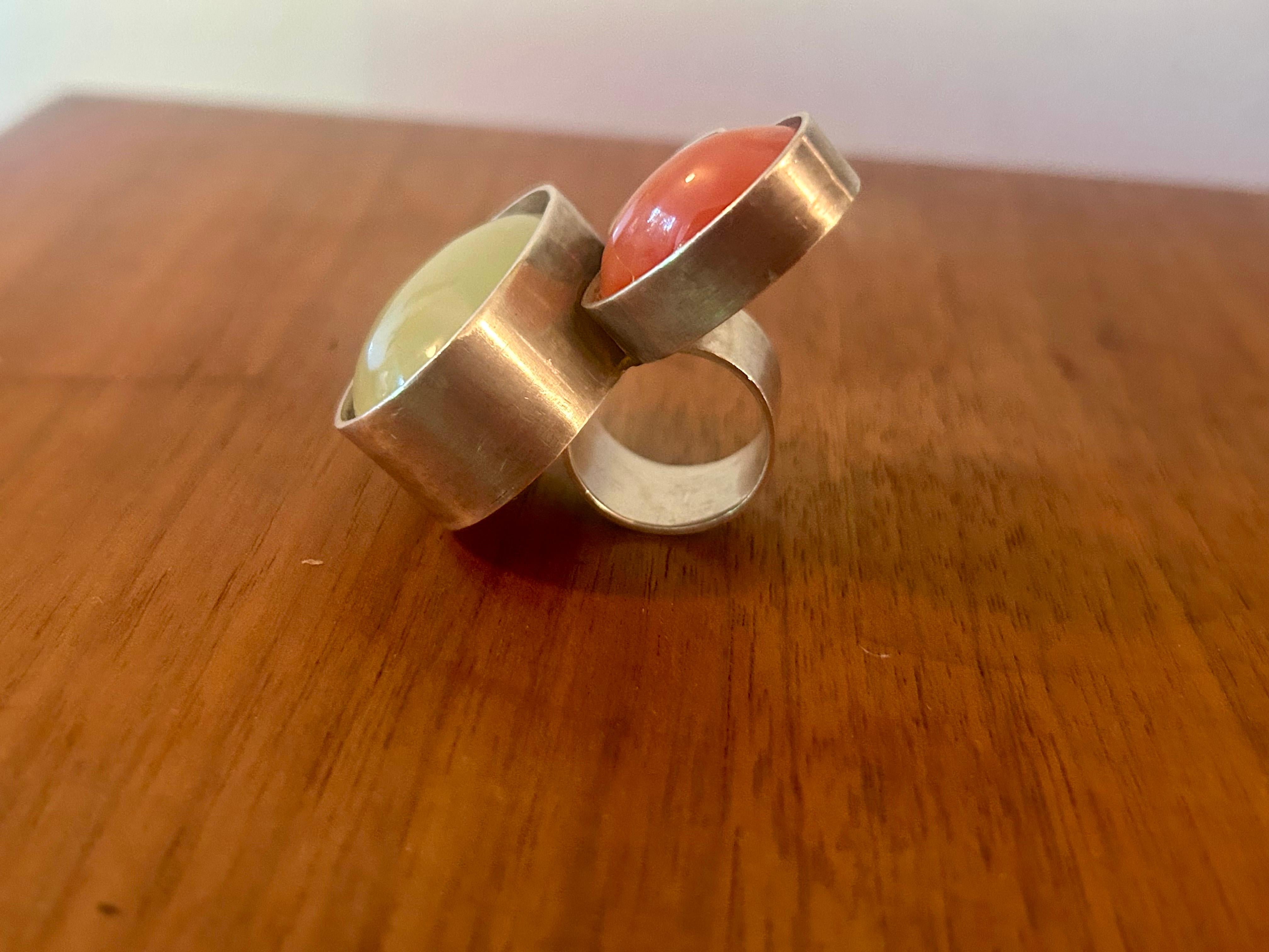 Anello in argento 925 Gioielli artigianali Heidi Abrahamson 2015 in vendita 6