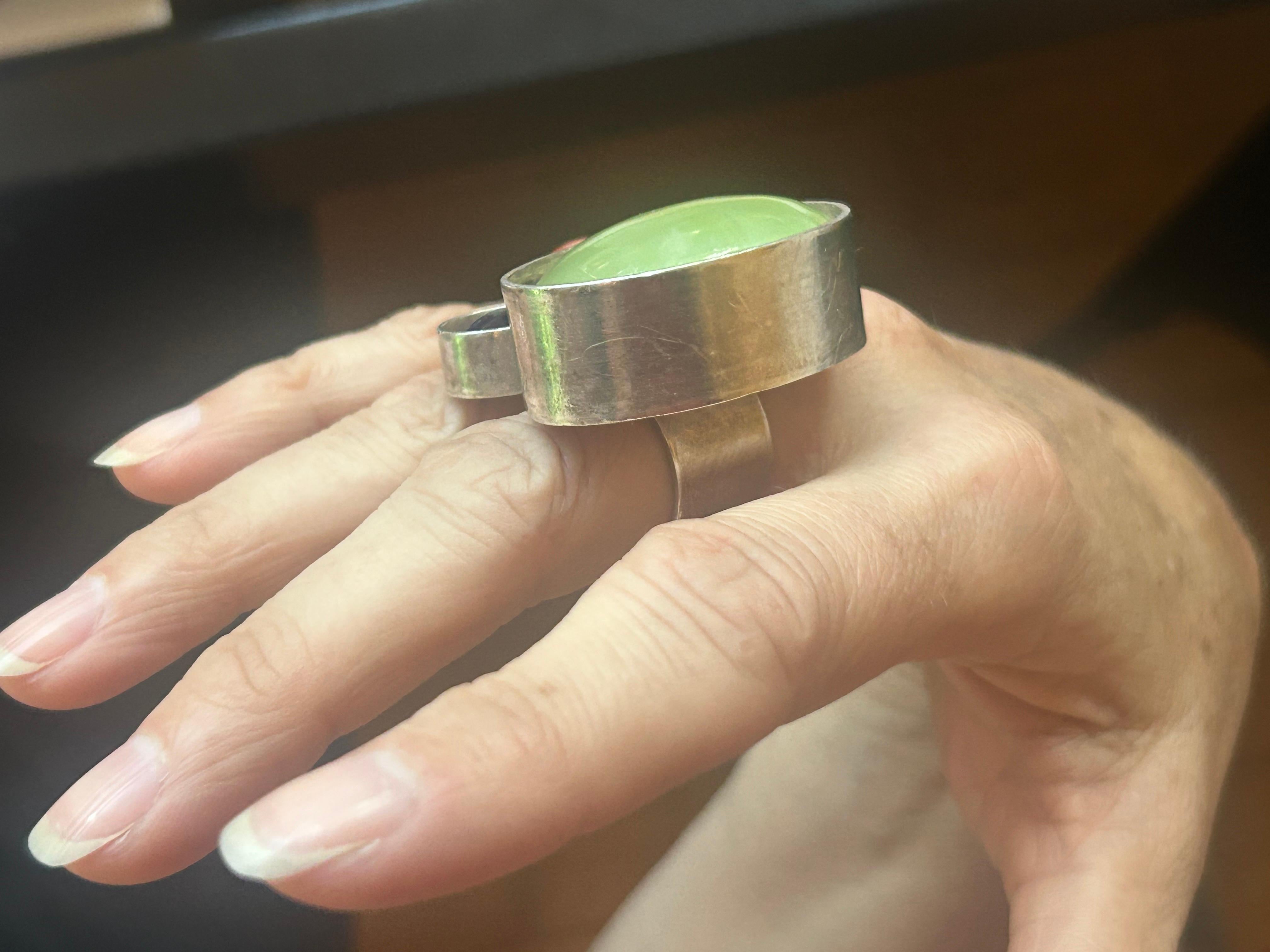 Fatto a mano Anello in argento 925 Gioielli artigianali Heidi Abrahamson 2015 in vendita