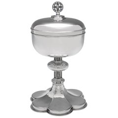 Sterling Silver Ciborium with Diamond Finial by Vanpoulles Ltd.