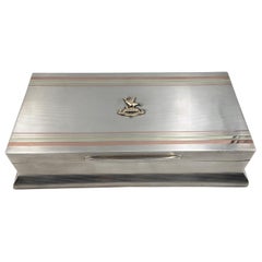 Sterling Silver Cigar Box by William F. Wright in Art Deco Style