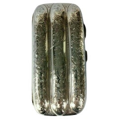 Vintage Sterling Silver Cigar Case by William Henry Sparrow, 1911