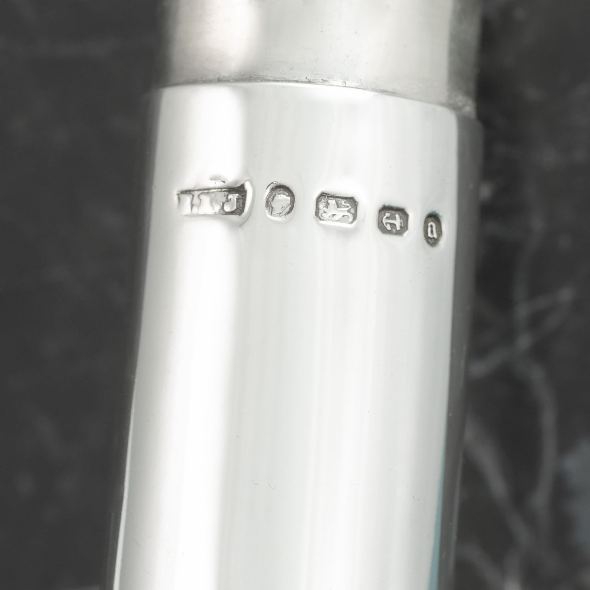 Sterling Silver Cigar Tube, Hallmarked Birmingham 1875 In Good Condition For Sale In London, GB