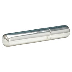 Tubo per sigari in argento sterling, con marchio Birmingham 1875