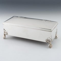Sterling Silver Cigarette Box Dublin 1919