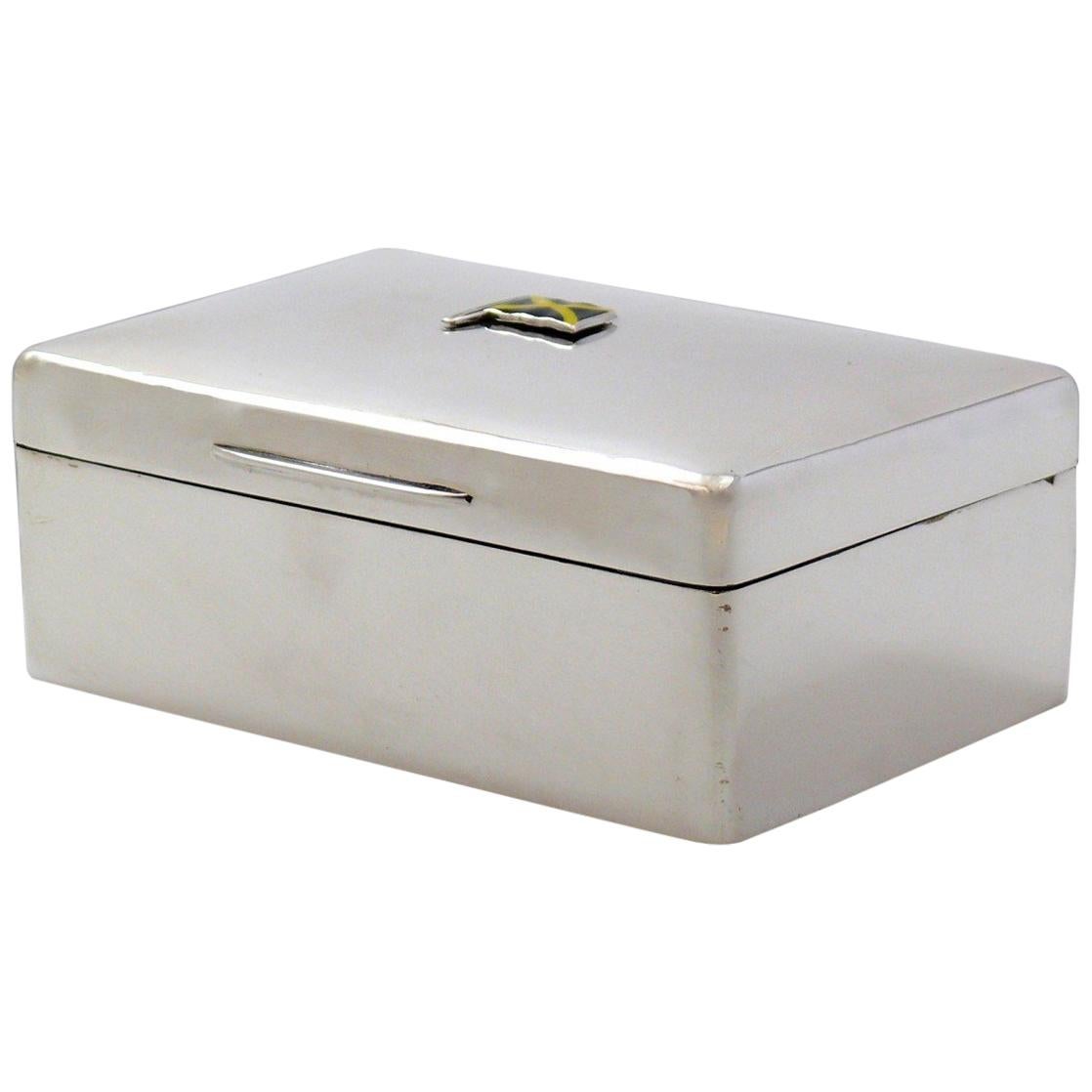 Sterling Silver Cigarette Box, hallmarked 1935