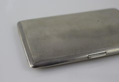 Sterling Silver Cigarette Case Birmingham, 1917