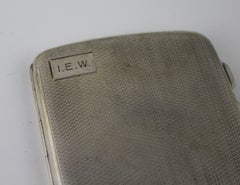 Sterling Silver Cigarette Case Birmingham, 1925