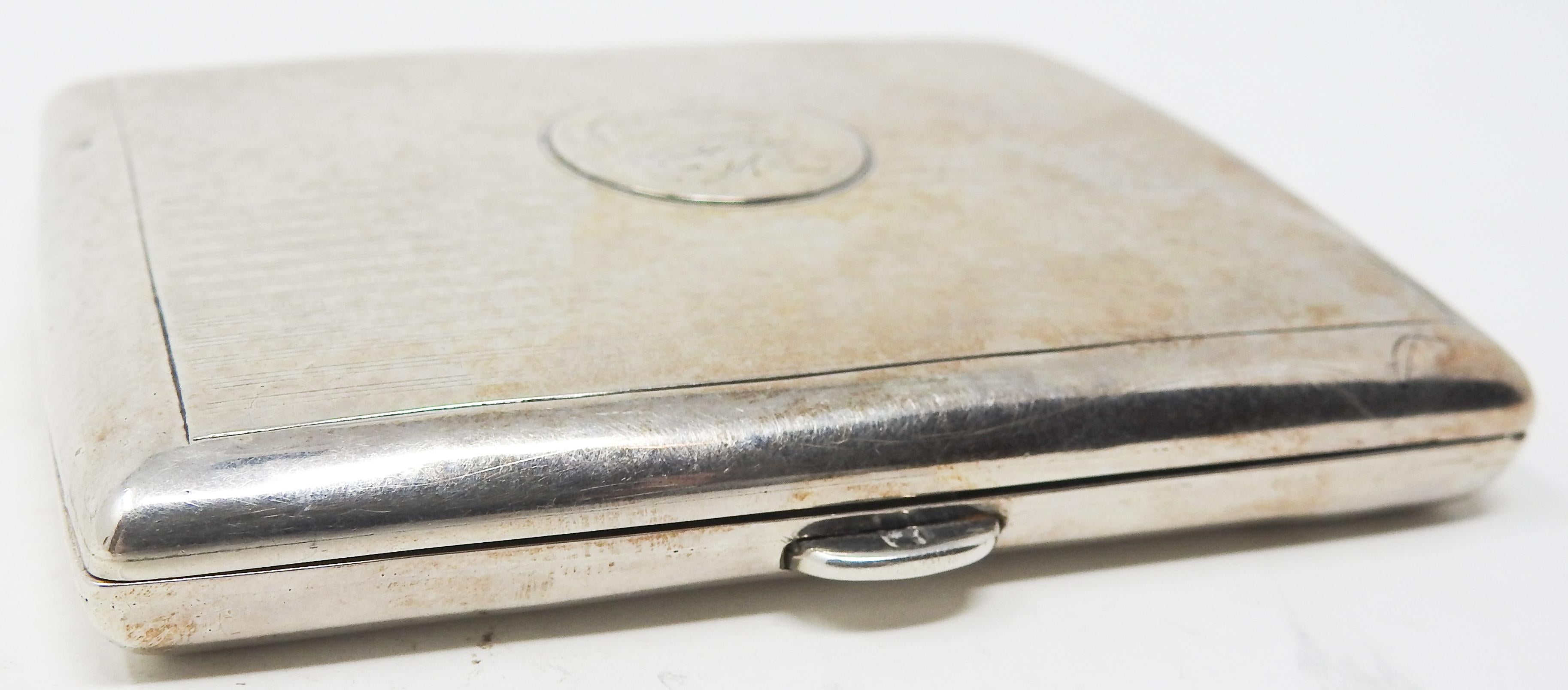 Art Deco Sterling Silver Cigarette Case For Sale