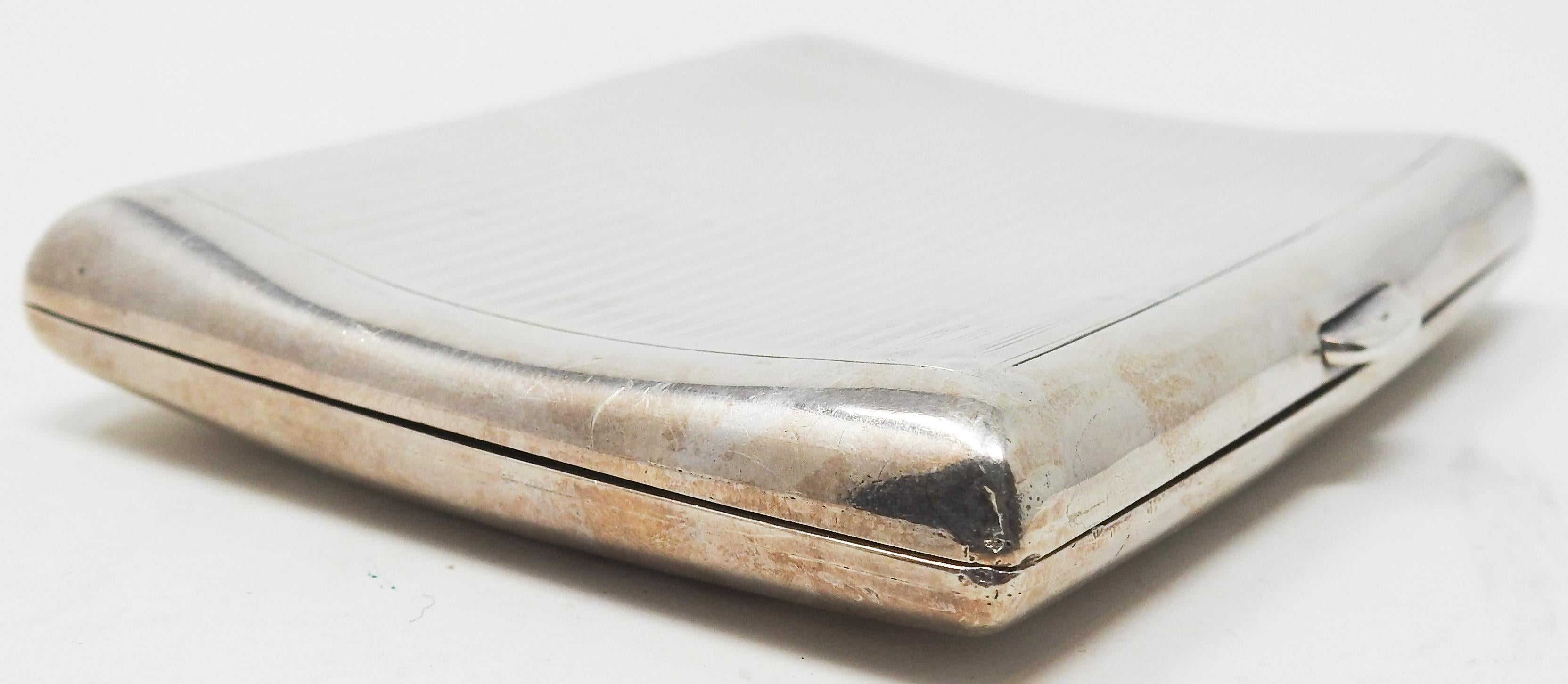 20th Century Sterling Silver Cigarette Case For Sale