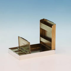 Novelty Antique Sterling Silver Combination Pocket Box by William Hornby in 1913