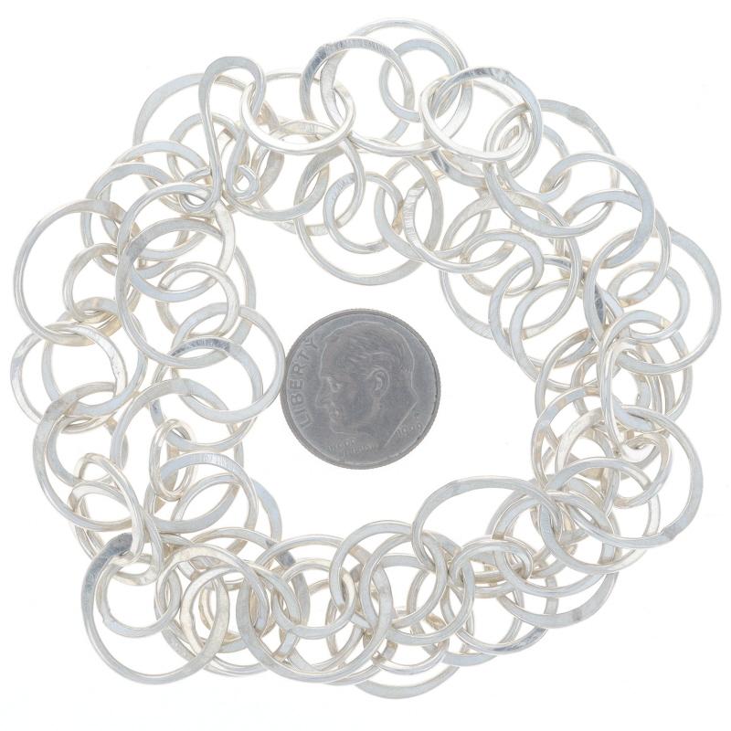 Donna Collana a catena con cerchi in argento sterling da 16