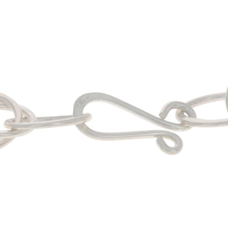 Collana a catena con cerchi in argento sterling da 16
