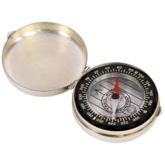 Vintage Sterling Silver Circular Compass