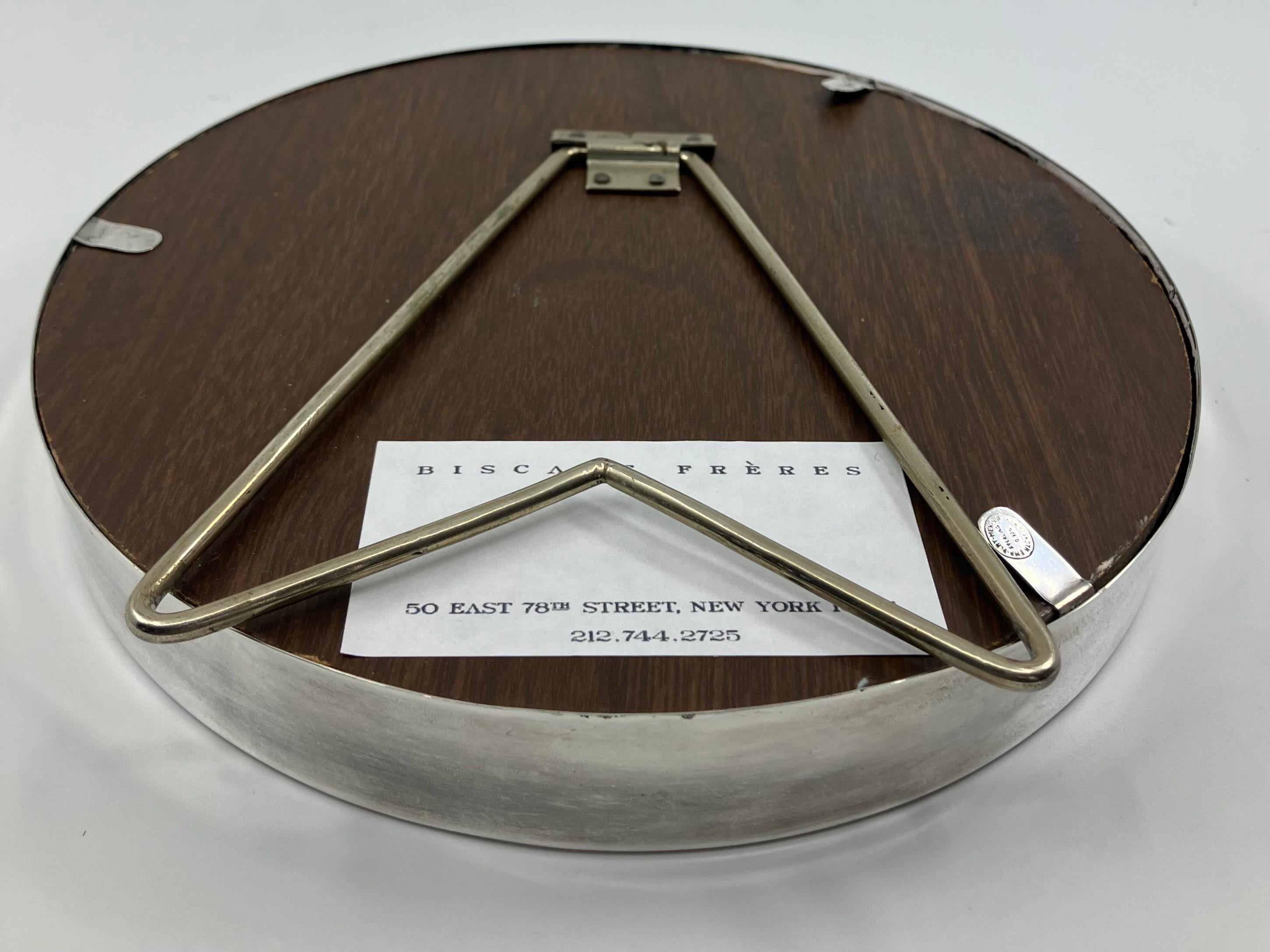 Sterling Silver Circular Standing Frame For Sale 2