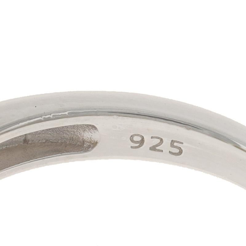 Sterling Silber Citrin Cluster Ring - 925 Quadratischer .66ctw Geometrischer Gitter im Angebot 2