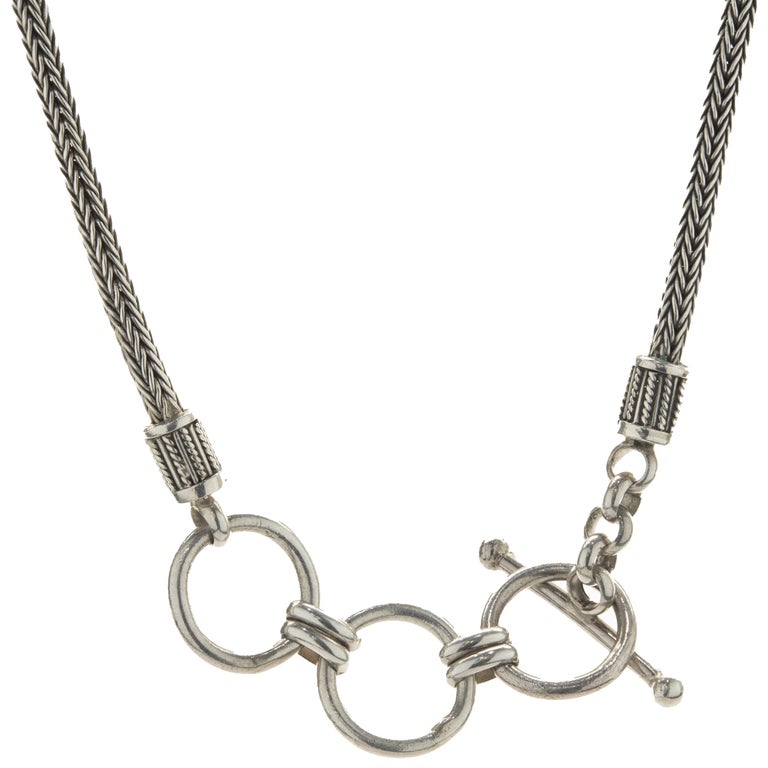 Sterling Silver Citrine Slide Necklace For Sale at 1stDibs