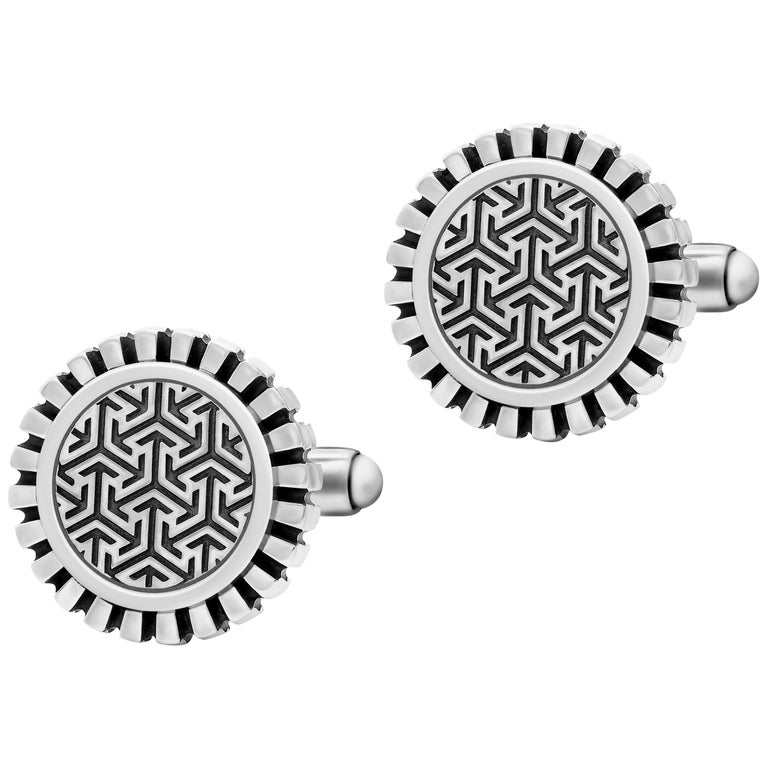 Sterling Silver Classic Mamluk Cufflinks For Sale at 1stDibs