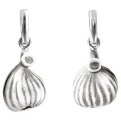 Sterling Silver Clip-on Cocktail Mediterranean Resort Figs Transformer Earrings