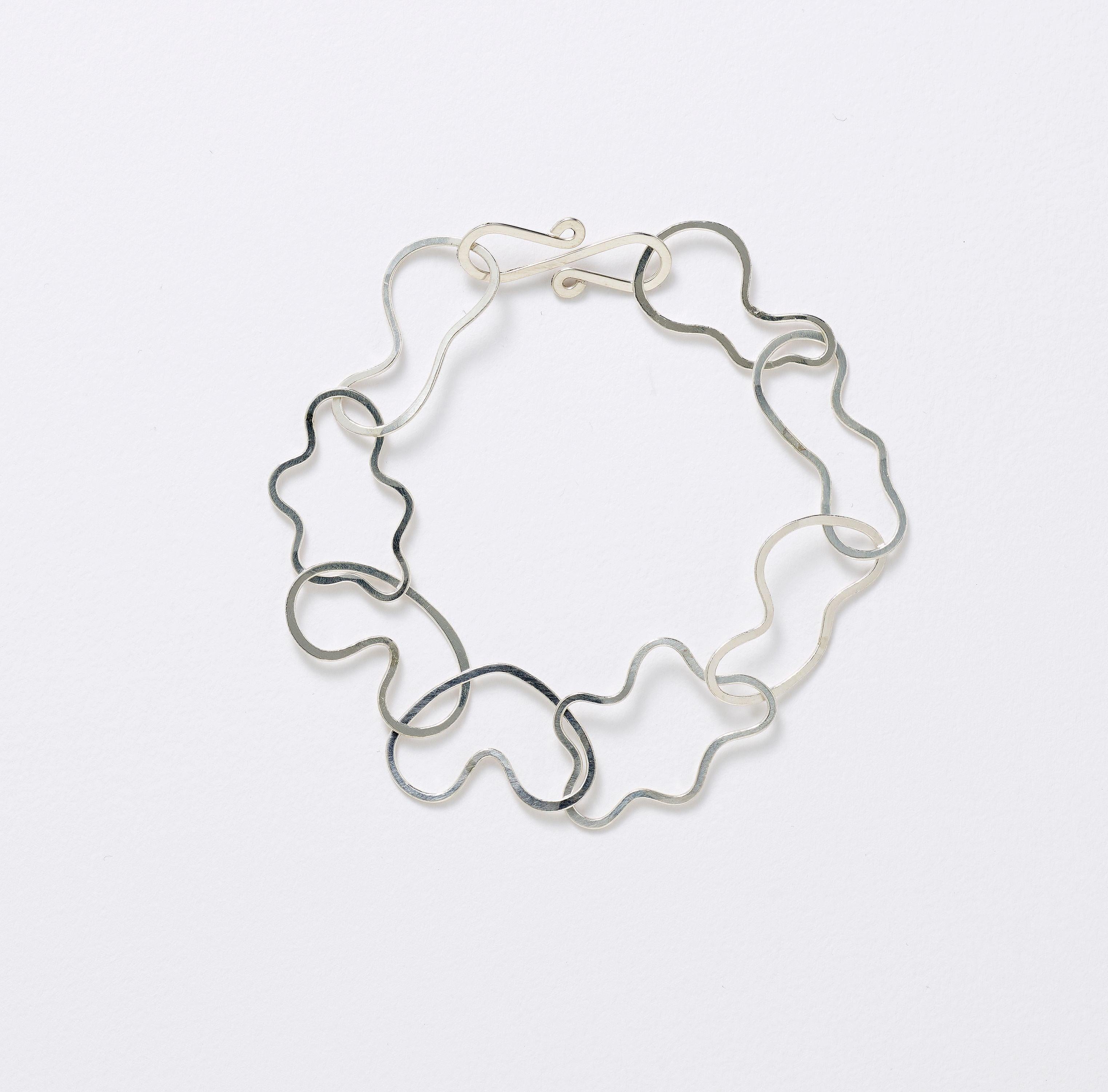 Contemporain Bracelet à maillons « Clouds » en argent sterling en vente