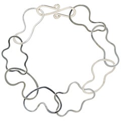 Sterling Silver "Clouds" 8" Link Bracelet