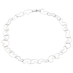Sterling Silver "Clouds" Link Necklace