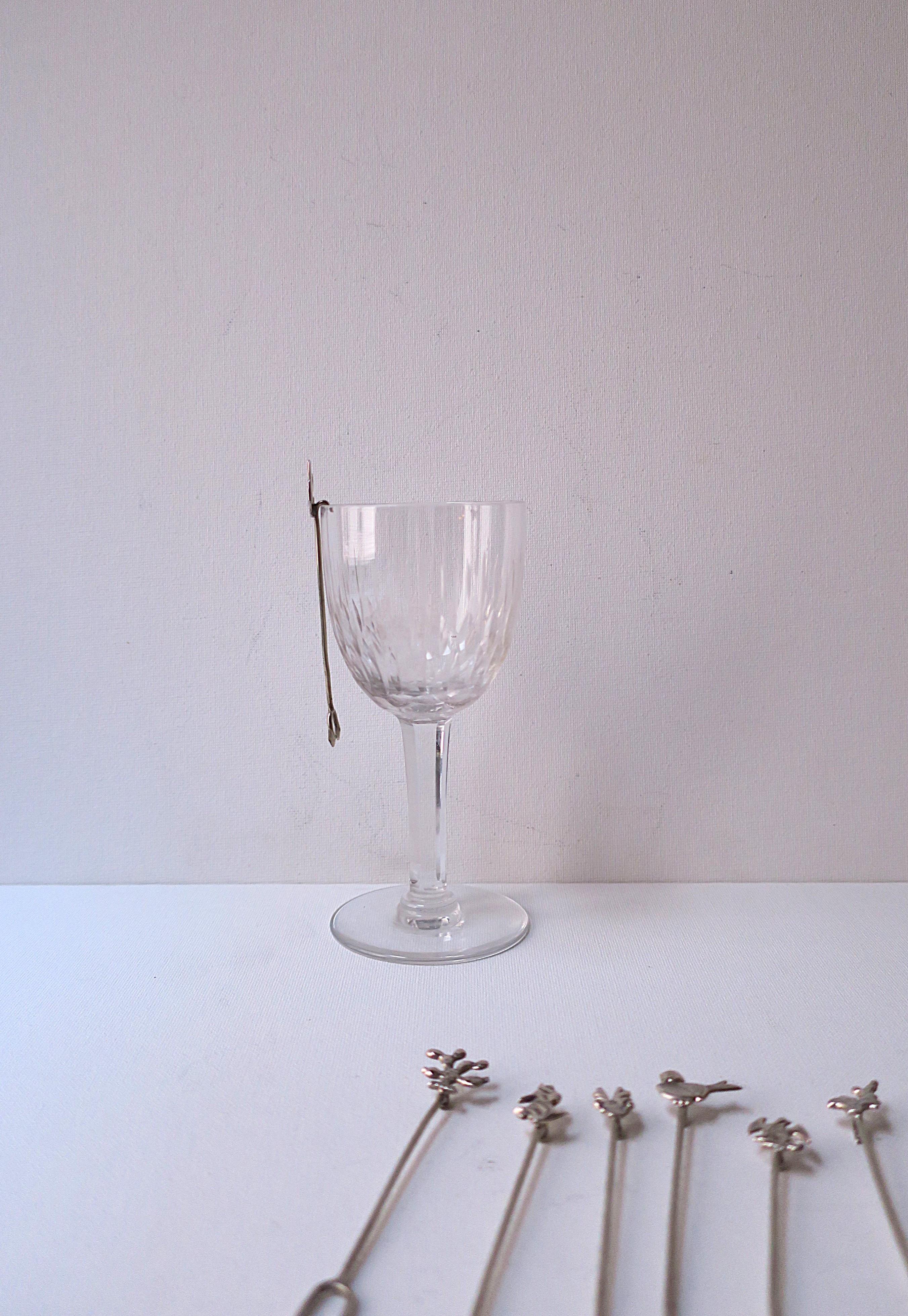 Couverts pour cocktails mexicains avec breloques en argent sterling, lot de 9 en vente 3