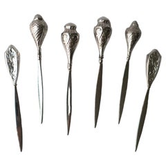 Vintage Sterling Silver Cocktail or Appetizer Picks, Set of 6