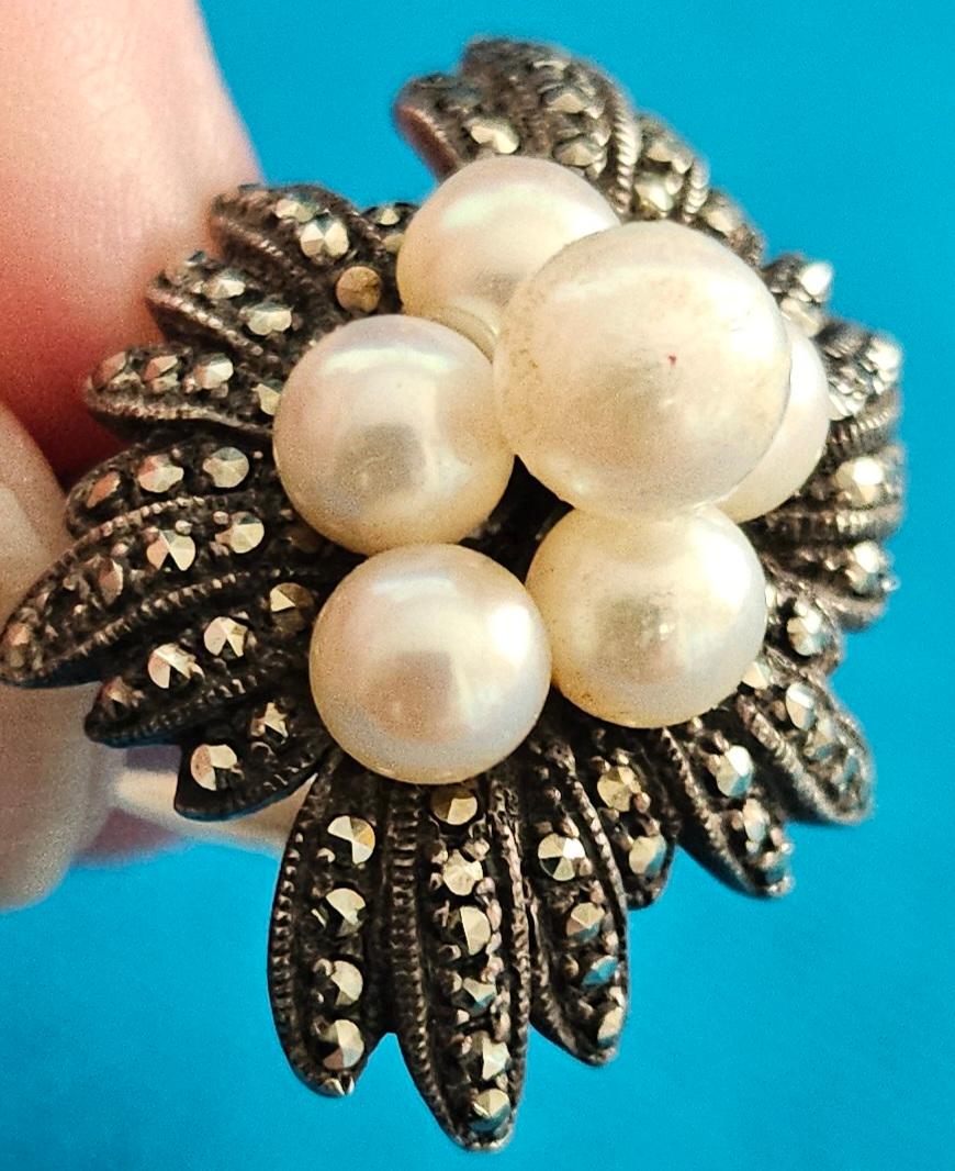 Anillo de cóctel de plata de ley, Vintage OFERTA DE CIERRE Desconocido en venta