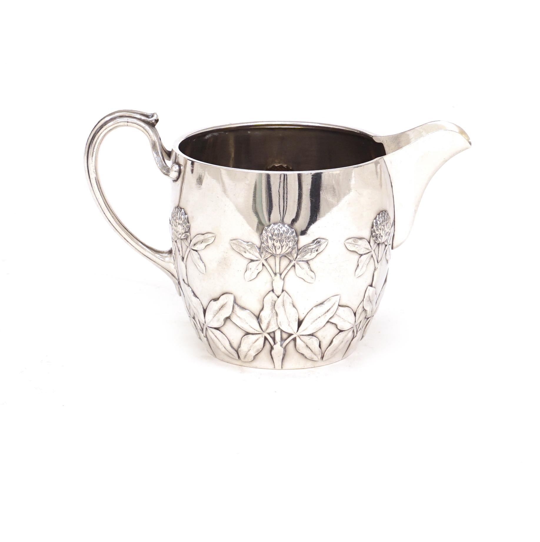 Arts and Crafts Sterling Silver Coffee and Tea Set by N. G. Henriksen for A. Michelsen, CPH
