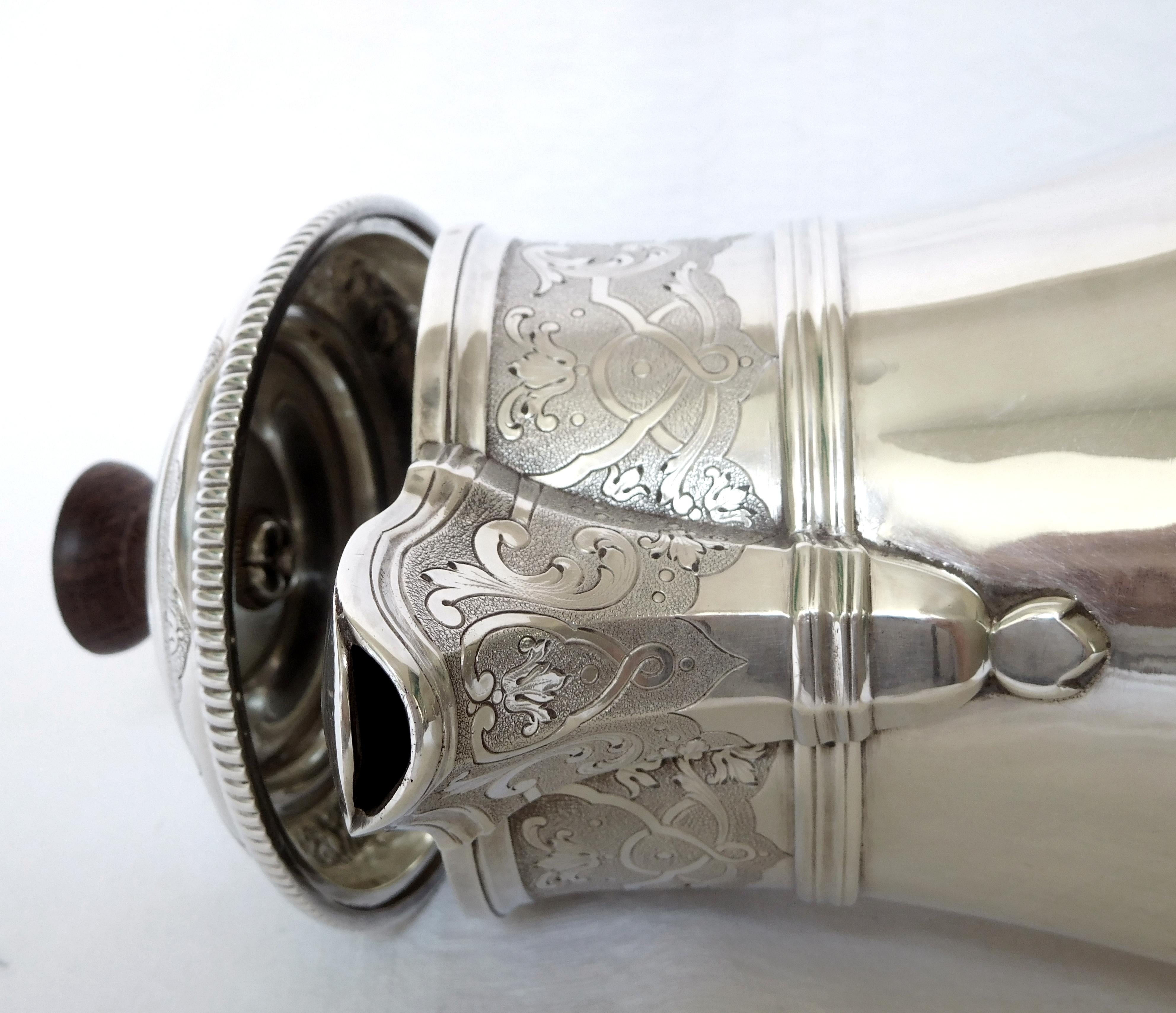 Sterling Silver Coffee Pot, French Regency Style by Silversmith Puiforcat 7