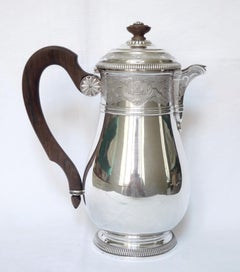 Sterling Silver Coffee Pot, French Regency Style by Silversmith Puiforcat