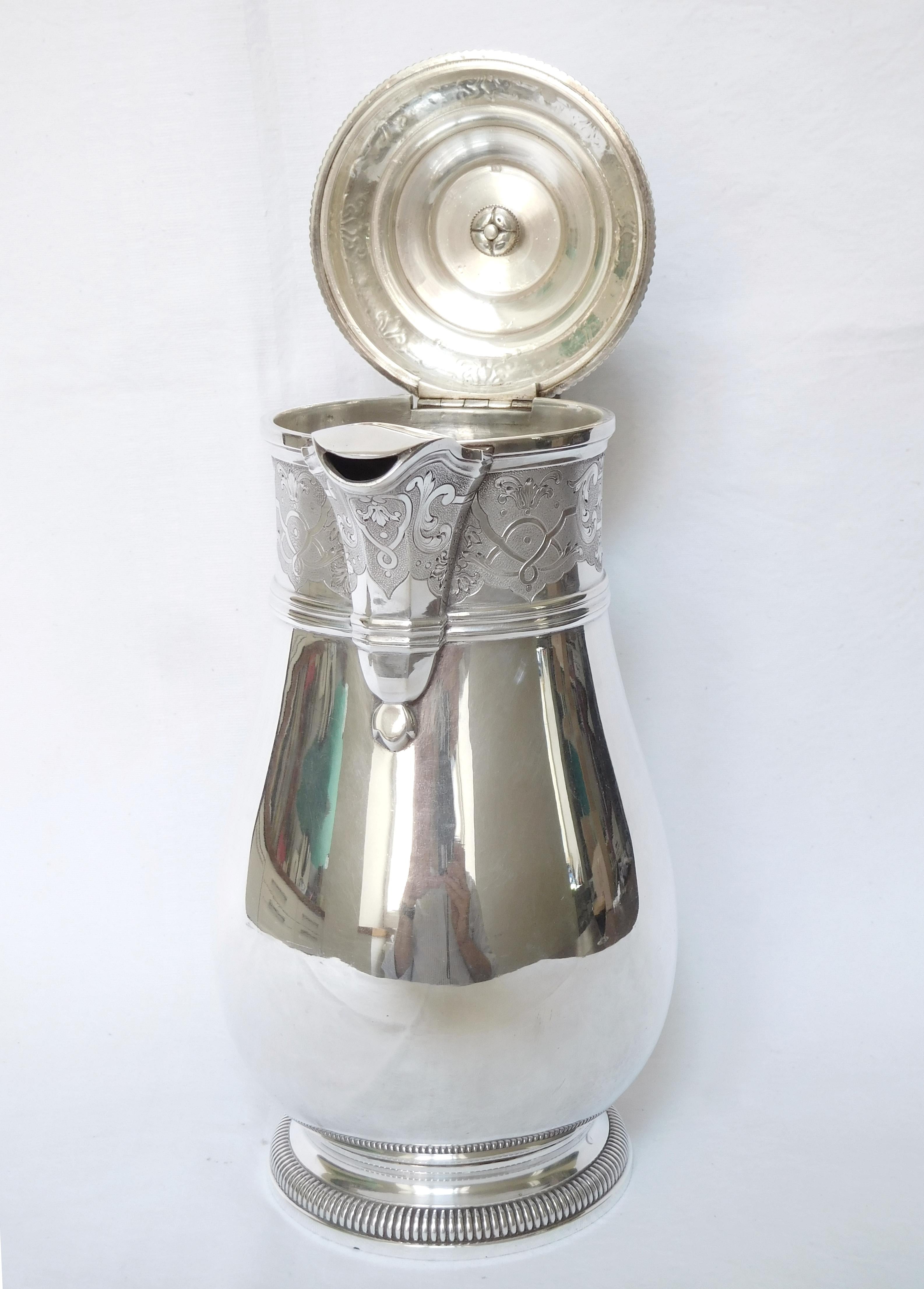 Sterling Silver Coffee Pot, French Regency Style by Silversmith Puiforcat 5