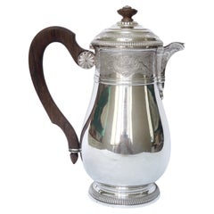 Antique Sterling Silver Coffee Pot, French Regency Style by Silversmith Puiforcat