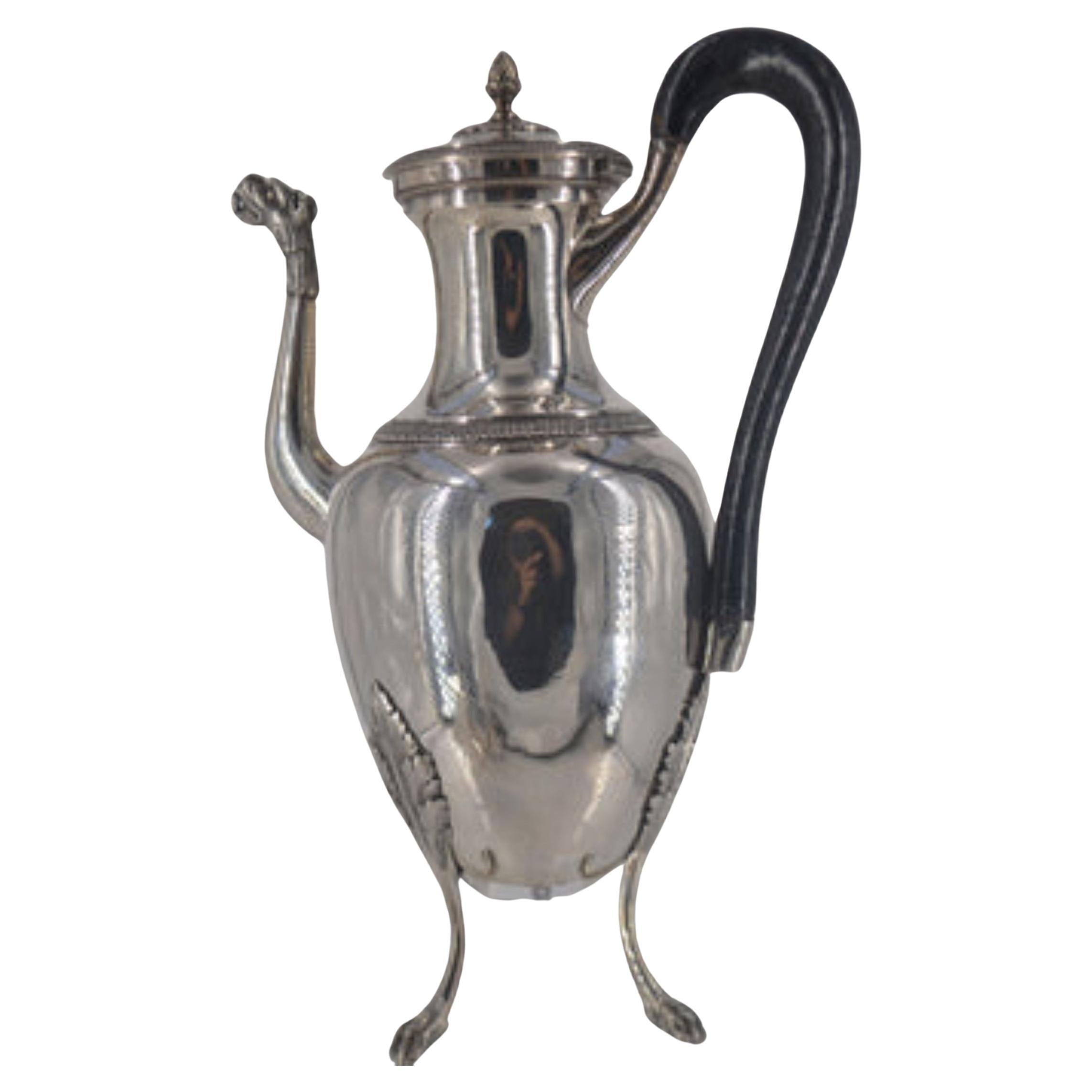 Sterling Silver Coffee/Tea Pot with Animal Spout For Sale