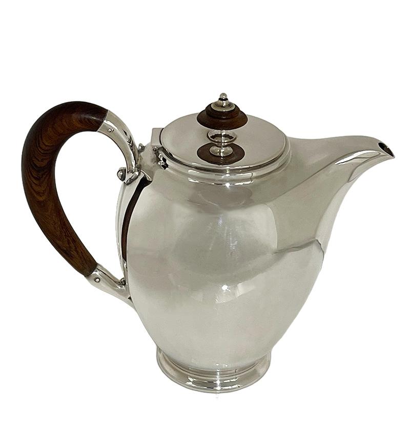 German Sterling silver coffeepot, ca 1940 For Sale
