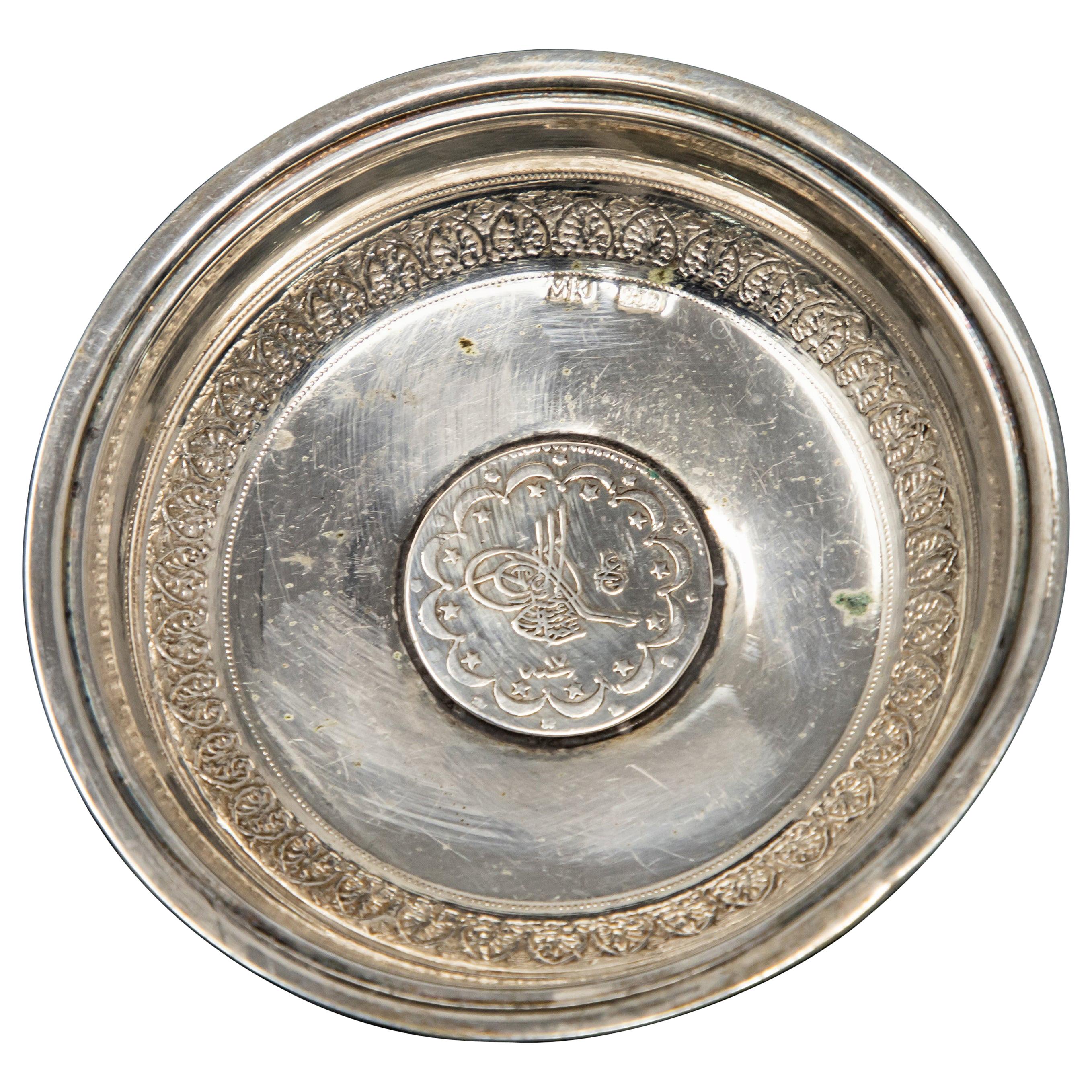 Sterling Silver Coin Dish For Sale