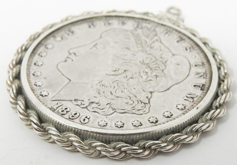Sterling Silver Coin Pendant For Sale at 1stDibs