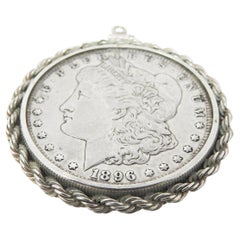 Vintage Sterling Silver Coin Pendant