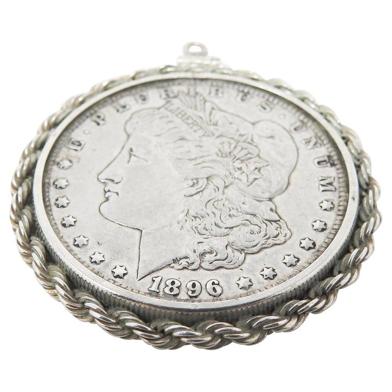 Sterling Silver Coin Pendant For Sale at 1stDibs