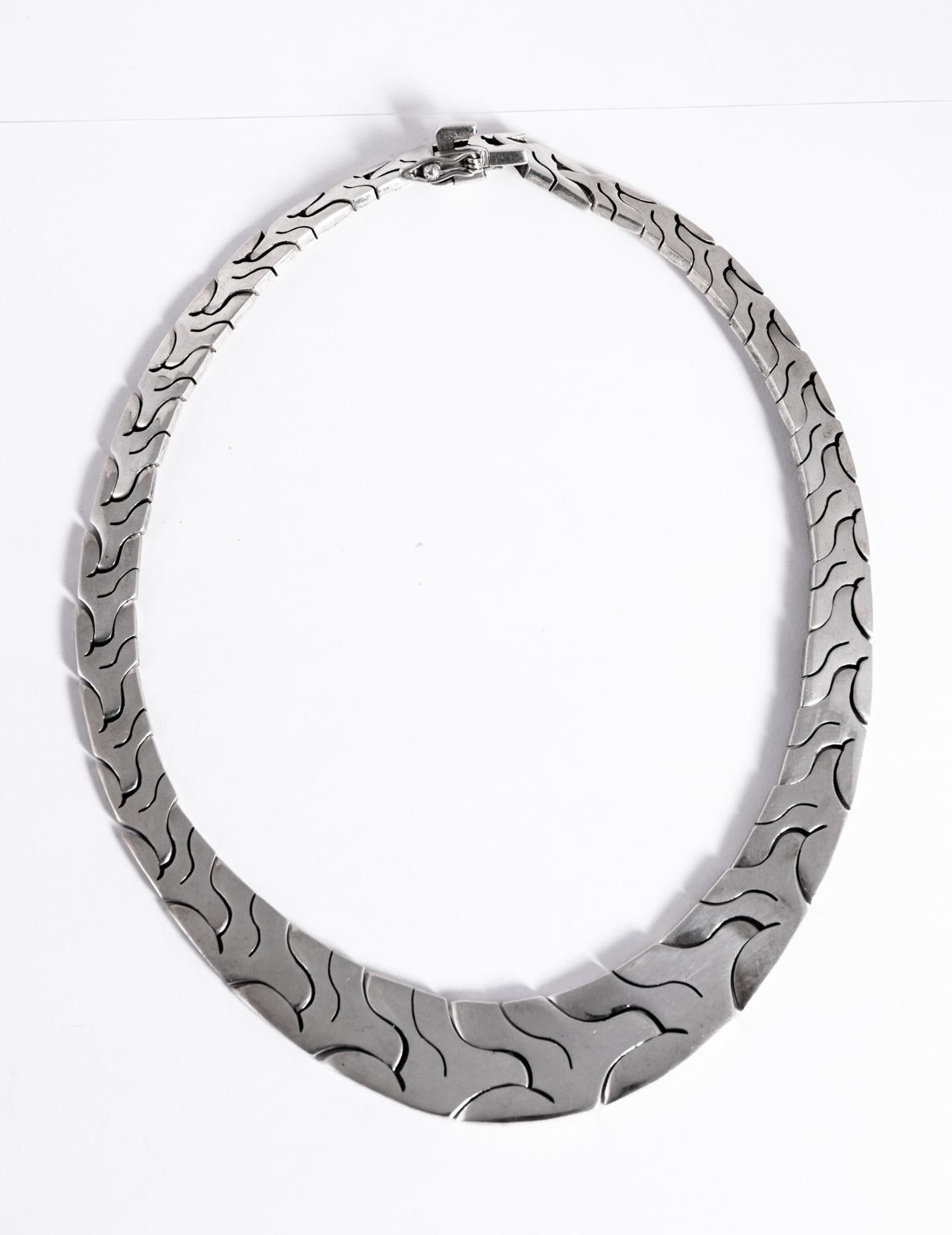 Sterling Silver Collar Necklace For Sale 2