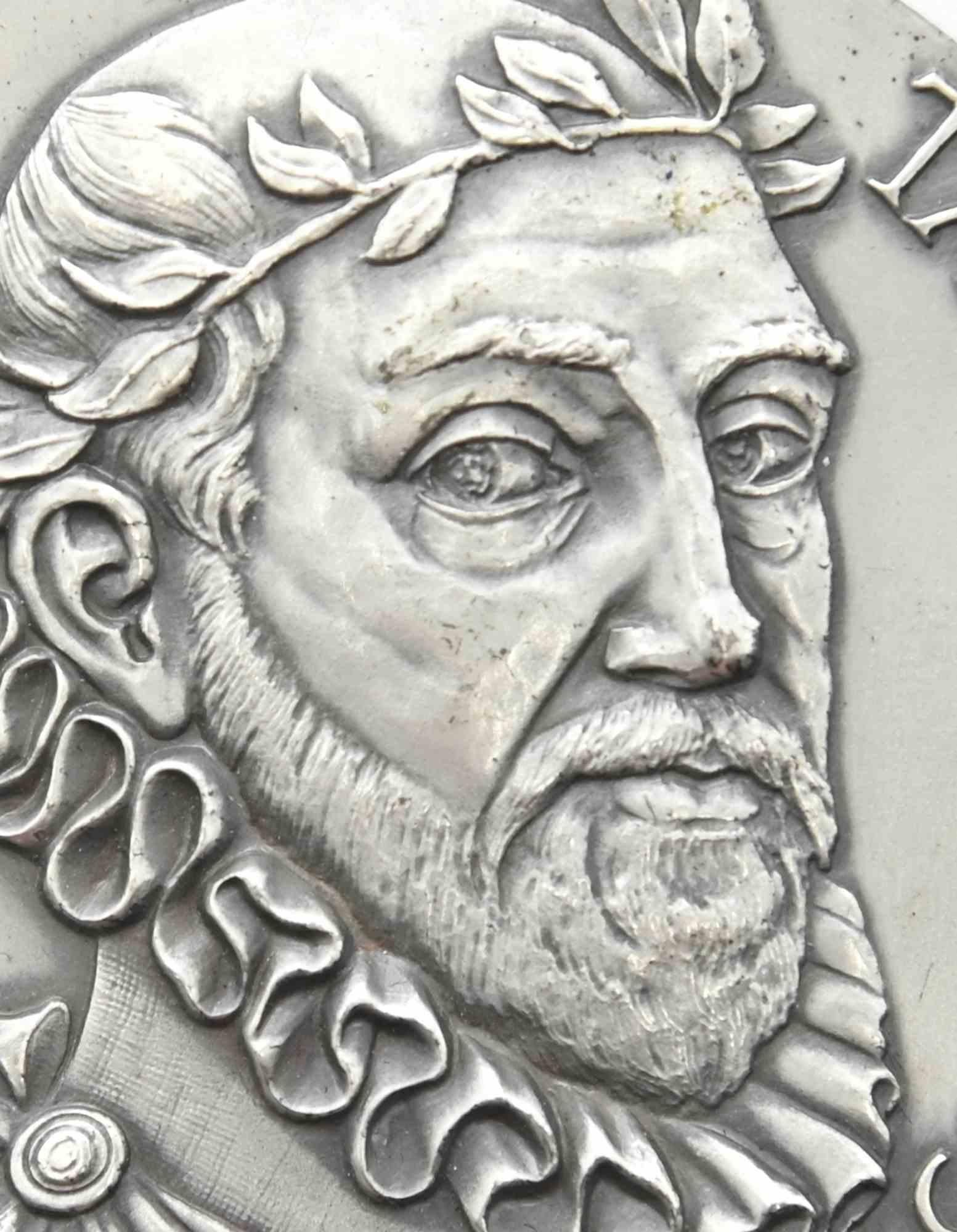 Italiano Medaglia commemorativa in argento Sterling dedicata a Torquato Tasso ..., 1995 in vendita