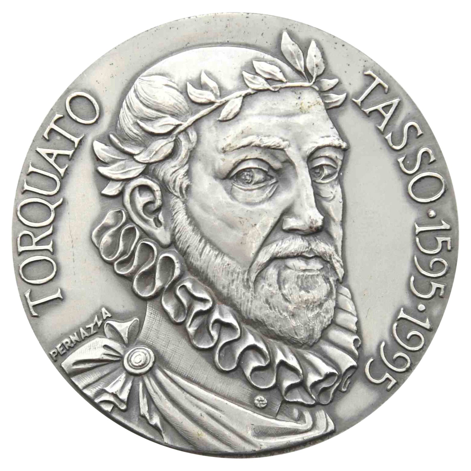 Medaglia commemorativa in argento Sterling dedicata a Torquato Tasso ..., 1995 in vendita
