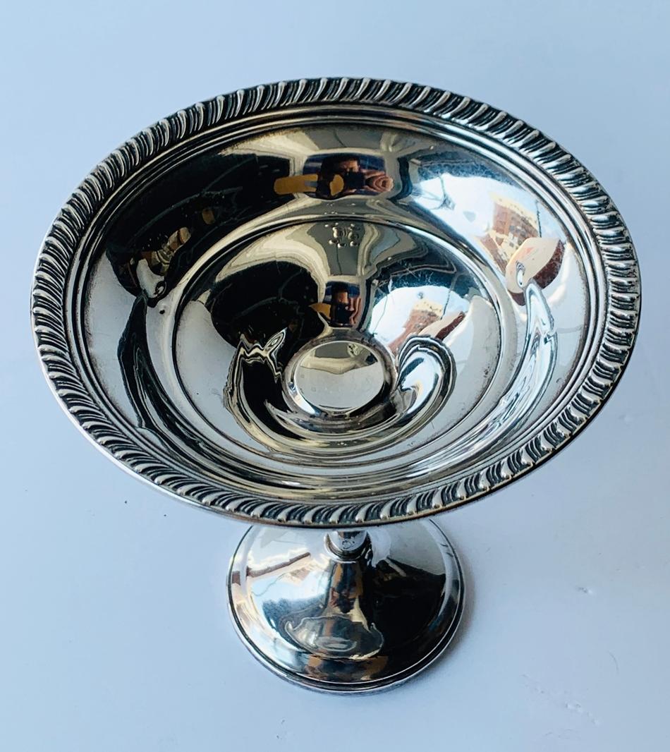 Sterling Silber Kompott Candy Dish (Moderne der Mitte des Jahrhunderts) im Angebot