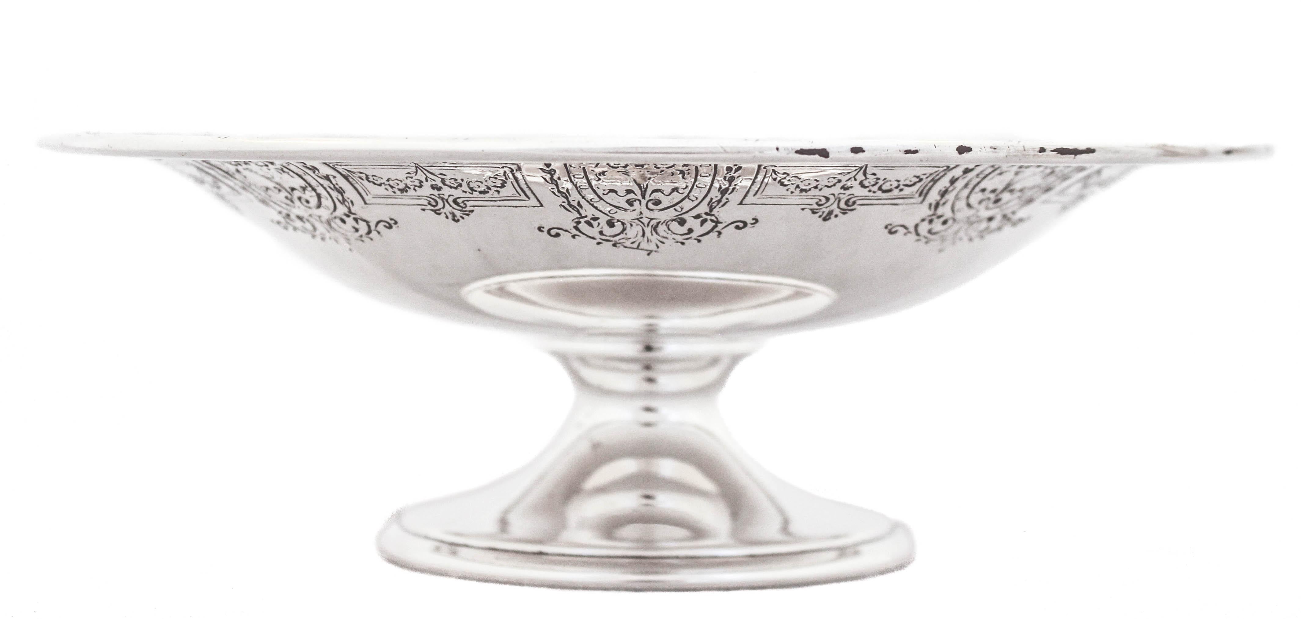 Sterling Silver Compote In Excellent Condition For Sale In Brooklyn, NY